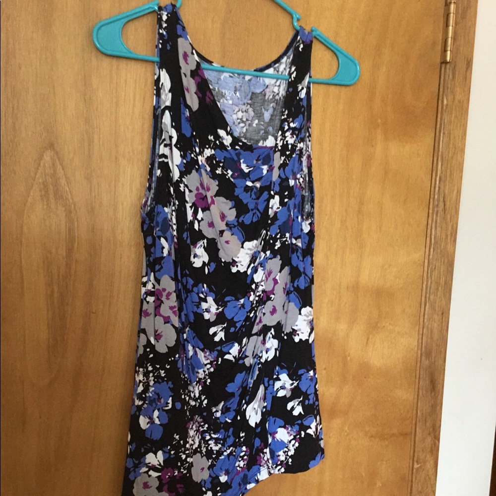 Asymmetrical Floral Blouse
